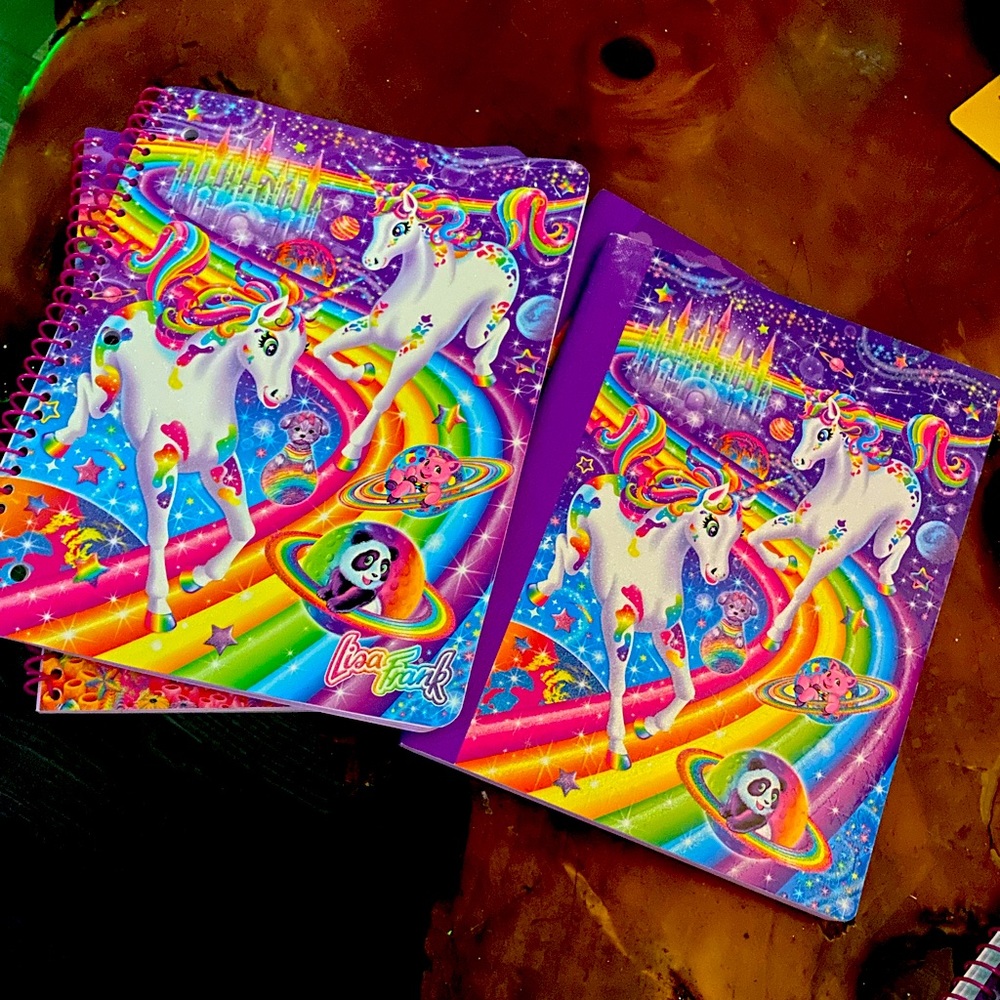 2 note books, brand new . Lisa Frank unicorn